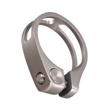 Titanium Alloy Seatpost Clamp 31.8mm Bicycle Saddle Tube Clamp Hollow Tube Clamp for 27.2mm Tube