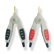 Kelvin Test Clips Insulated 5A Flat Crocodile Clip Kelvin Copper Brass Clamp Cable Battery Metal Test Clips