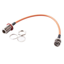BNC Male to N Female Double Shielded Coaxial RF Adapter Cable BNCJ-NKY Double Shielded Silver Plated 15cm