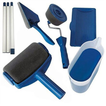 Conjunto de 6 Peças de Rolo de Pintura Multifuncional com Cabo de Pincel de Canto, Ferramentas para Pintura de Parede, Faça Você Mesmo, Pincéis de