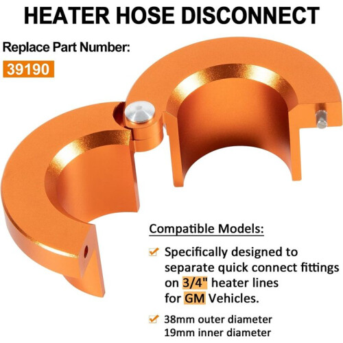 39190 Heater Hose Quick Disconnect Tool for  3/4Inch Heater  Replacement 1