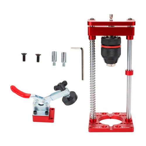 Hand Electric Drill Holder Handheld Bench Drill Fixing Bracket 35mm Hinge Hole Locator for Hand Drill Fixing Bracket
