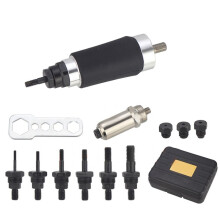 Rivet Nut Tool, Electric Drill Adapter Rivet & Rivet Nut Two Functions Rivnut,6 Rivet Nut Mandrels and 3 Rivet Heads