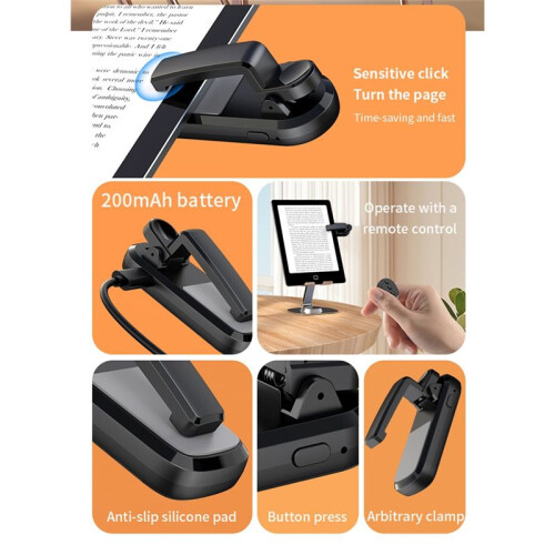 Remote Control Page Turner Camera Camcorder for  Paperwhite Oasis Kobo EReaders+ Remote Control Extenders Black 2