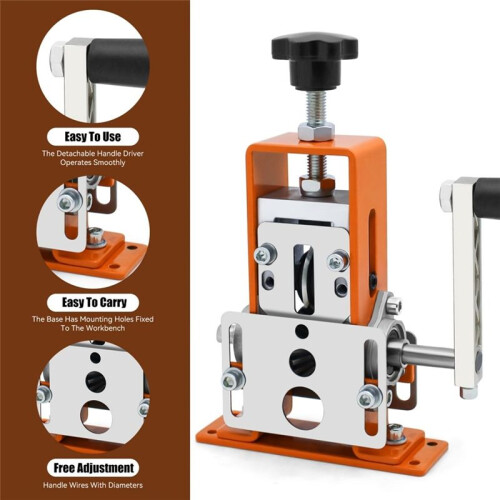 Manual Wire Stripping Machine Gauge Wire 0.06-1 Inches,Scrapping Copper Wire Peeler Machine, Wire Stripper Tool 2