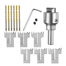 16-Delige Houtbewerkingsfreesset voor Het Maken van Houten Ringen en Sieraden (19/20/21/22/23/24 mm)