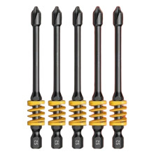 Greener Magnetic Screwdriver Bits Non-Slip Shockproof Phillips Impact Bits Hex Shank Alloy Steel  Bits 90mm 5Pcs