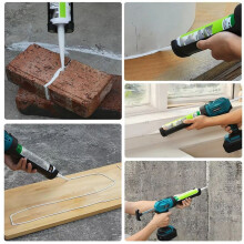 Electric Caulking Gun Lithium Battery 4 Speeds Wireless Glass Glue Gun Doors Windows Filling Sewing Gun for