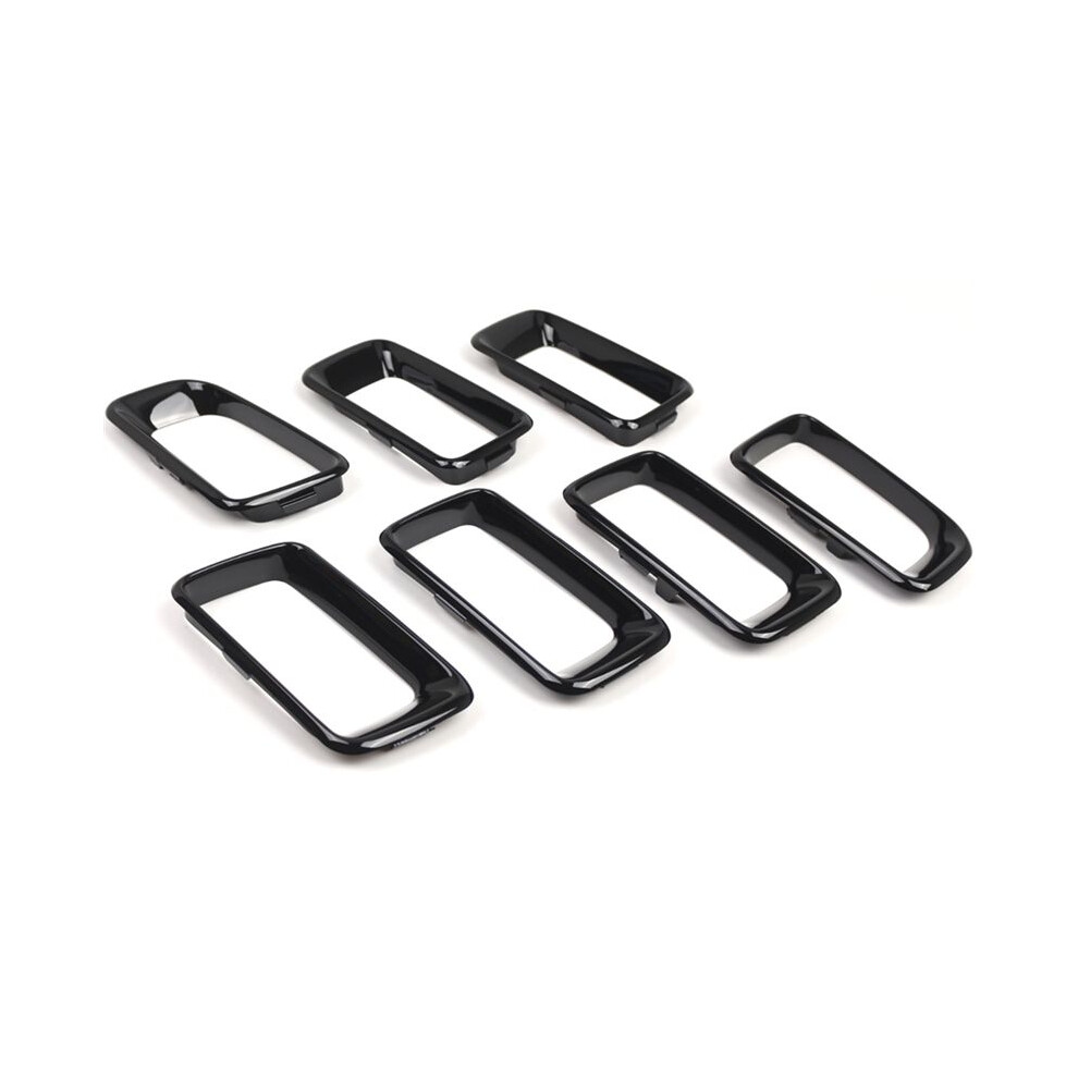 68109865Aa Car Center Grill Trim Frame Grille Trim Molding Insert For Compass 2011-2016 Ch1210111 Bright Black 4712663323261