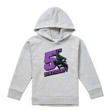 (5-6 Years, Athletic Heather) Black Panther Childrens/Kids Heather Pull Over 5th Birthday Hoodie