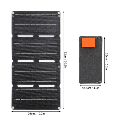 80W Portable Solar Panel ETFE Folding Dual USB for Outdoors & Safety 1