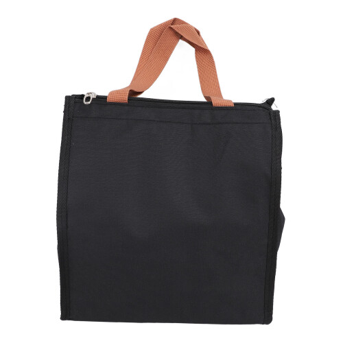 Sac à déjeuner rectangulaire noir avec poignée de transport 1