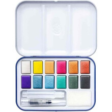 STAEDTLER Watercolour Travel Box Set of 12 Metallic Colours