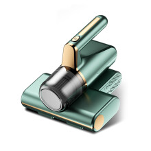 Eliminador de áCaros Al VacíO de Mano para el Hogar Cama Sofá ColchóN Aspirador Eliminador de áCaros PortáTil Herramientas de Limpieza Verde
