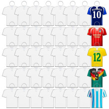 120PCS Sublimation Keychain Blanks Double Side Heat Transfer Blanks Key Rings Football Sublimation Keychain Blanks