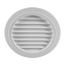 8 Inch Round Air Vent ABS Louver Grille Cover White Soffit Vent with Built-In Fly Screen Mesh for Bathroom Office Kitchen Ventilation