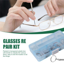 Kit di Riparazione Occhiali da Sole per Occhiali con Viti Pinzette Cacciavite Piccoli Viti Dadi Assortimento Riparazione Occhiali Naselli