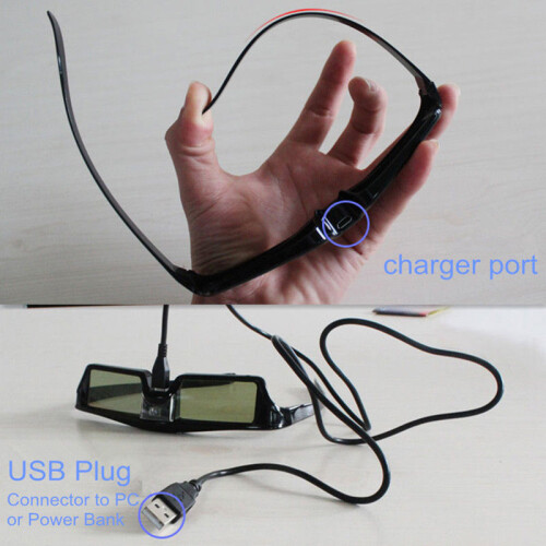 Rechargeable Active Shutter 3D Glasses for     ALL DLP Projector 2