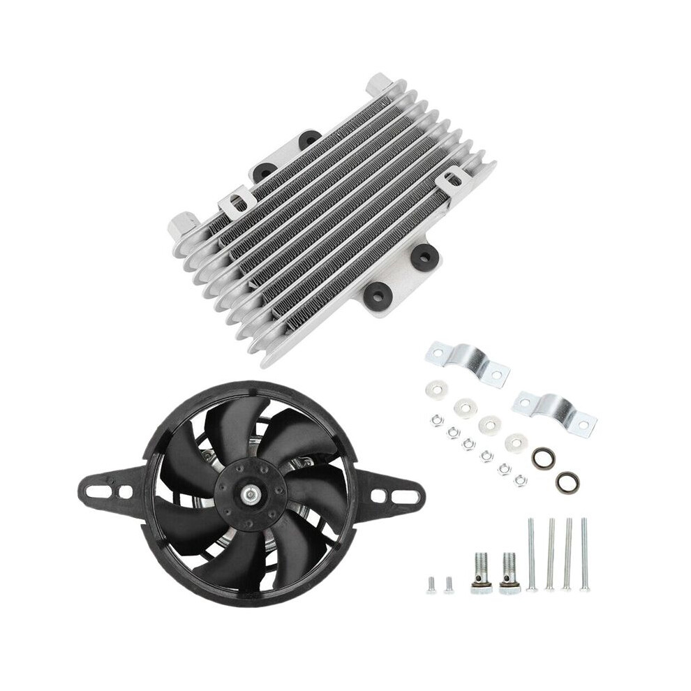 Motorcycle Engine Oil Cooler Fan Cooling Radiator Aluminum 125Ml Universal For Motorcycle Dirt Bike Atv 6031300646753