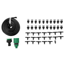 1 Set Wasser Nebel KüHl System Nebel Sprinkler DüSe Garten Terrasse GewäChs Haus Pflanzen SprüH Nebel Schlauch BewäSserungs Set 10M