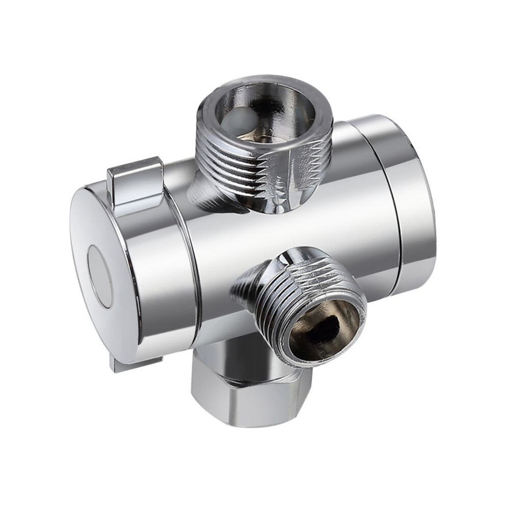 Abs Chrome 3 Way Diverter Hose Fitting T Shape Adapter Connector For Angle Valve Hose Bath Shower Arm Toilet 6031264477950