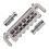Pro 52.5mm Pigtail Style Adjustable Wraparound Bridge Tailpiece for  Style Electric Guitar, Silver 2