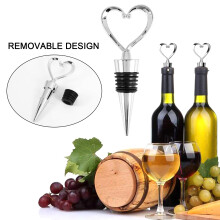 Bouchons de Bouteille de Vin Coeur 4 PièCes, Colser à Champagne pour Sceller le Vin, BièRe - Bouchons de Vin DéCoratifs D'Amour