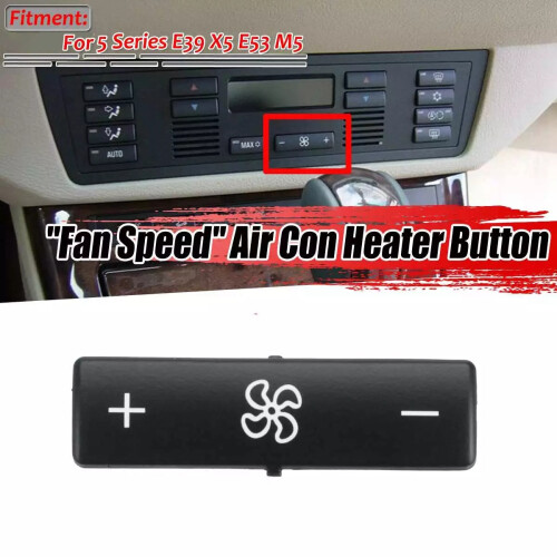 1X Car Climate Control Panel Button  Key Caps Air Control Fan Speed Heater for - 5 Series E39 X5 E53 M5 2