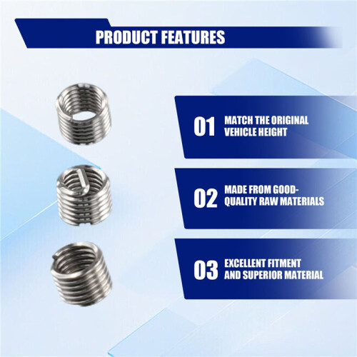 100Pcs Wire Insert Thread, M4 Heli Coil Thread Repair Stainless Steel SS304 Thread Insert Coiled Wire Insert (M40.71.5D) 2