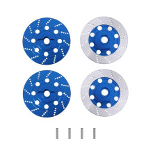 4PCS Metal Brake Disc Wheel Rim Box Metal Hex Adapter 12mm for 1/10 Sakura D4 -Road Racing RC Car Parts,Navy