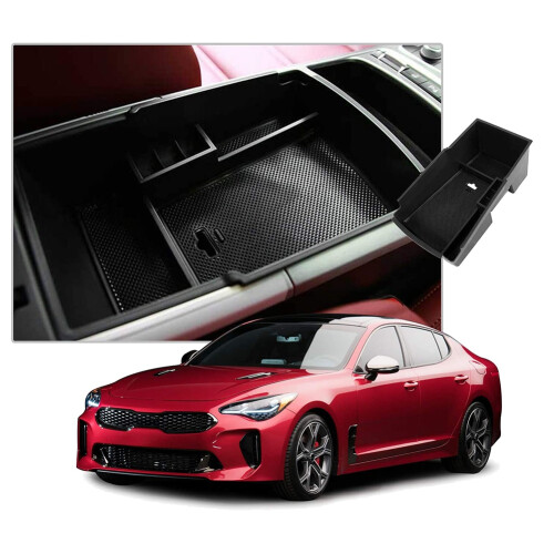 Car Central Console Armrest Storage Box Holder Interior Organizer Glove Tray Insert for  Stinger 2018 2019 2020 1
