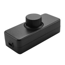 Inline LED Dimmerschalter, Eingebauter Dreh Ein/Aus und Knopfsteuerungs Dimmer für Dimmbare 3-100W LED/GlüHlampe Schwarz
