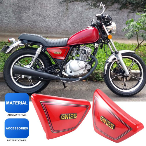 Red Motorcycle Battery Side Cover Frame Side Covers Panels for  GN125 GN 125 1