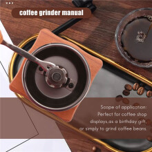Coffee Bean Grinder Wooden Manual Coffee Grinder Hand Stainless Steel Retro Coffee Spice Burr Mill with Ceramic
