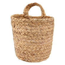 Wall Hanging Rattan Basket Planter Indoor Outdoor Hanging Rope Flower Plant Pot Basket Decor,Hanging Flowerpot Basket S