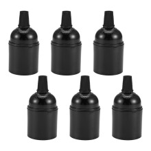 6-Pack Bakelite Lamp Holder E26/ E27 Light Socket Vintage Bulb Socket ES Screw Lampholder for Ceiling/Pendent/Floor