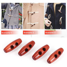50 Stuks Olijfvormige Houten Knoppen 2 Gaten Naaiknopen voor Kleding Decor