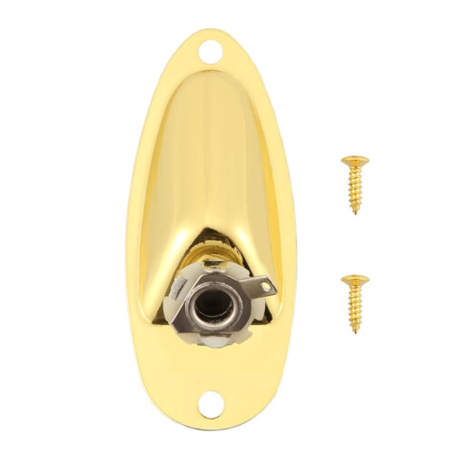1Pcs Boat Output Input Jack Plate Sockets for  Strat Guitar Replacement Parts