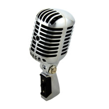 Microfono Professionale Vintage Classico Cablato Bobina Mobile Dinamica di Buona Qualità Mike Deluxe Metal Vocal Old Style Ktv Mic Mike