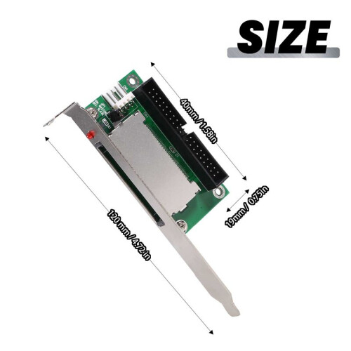 40-Pin Cf Compact Flash Card To 3.5 Ide Converter Adapter Pci Bracket Back Panel 2