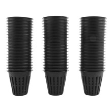 60 Pack 2 Inch Net Cups Slotted Mesh Wide Lip Filter Plant Net Pot Bucket Basket for Hydroponics