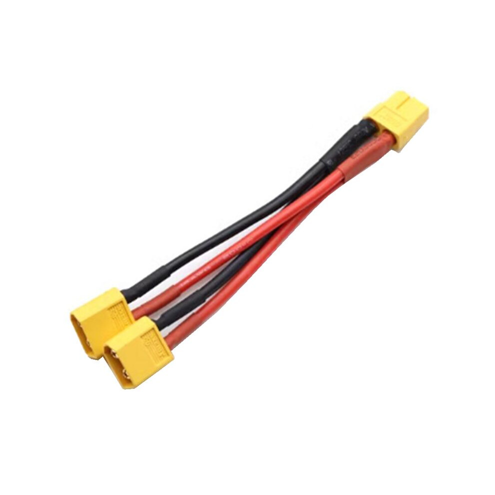 Xt60 Parallel Battery Connector 1 Female To 2 Male Cable Dual Extension Y Splitter 14Awg Silicone Wire For Rc Battery 4711371817512