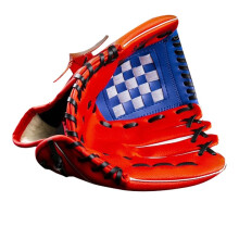Guanti da Baseball da 10,5 Pollici, Guanti da Fielding, Guanti da Baseball e Softball Professionali In PU, Rossi e Blu