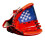 Luvas de Beisebol de 10,5 Polegadas Luvas de Campo Luvas Profissionais de Beisebol e Softball Luvas de Captura de PU Vermelho e Azul 1