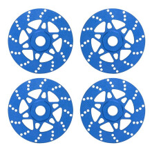 4 Stück Whirlwind Bremsscheibenrad Sechskantnabe 17 mm für Arrma 1/7 Infraction Limitless Felony 1/8 Typhon RC Upgrade-Teile Blau