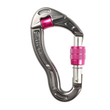 Mousqueton D'Escalade Léger 25 KN pour L'Escalade en Montagne en Spéléologie, Rose Rouge