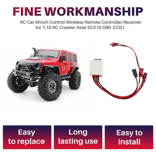 RC Car Winch Control Wireless Remote Controller Receiver for 1:10 RC Crawler Axial SCX10 D90  CC01 1