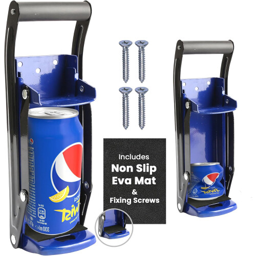 Can Crusher Bottle Opener Wall Mounted with Handle