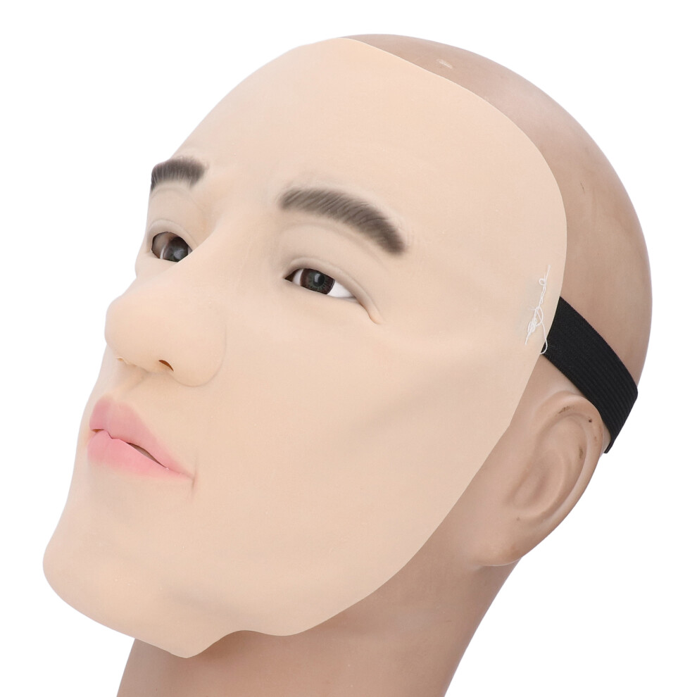 Latex Face Cover Reusable Half Mask Cosplay Prop for Parties & Festivals