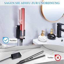 Hair Straightener Holder, Hair Dryer Holder, No Drilling Required,Blow Dryer Holder, Hair Dryer and Straightener Holde